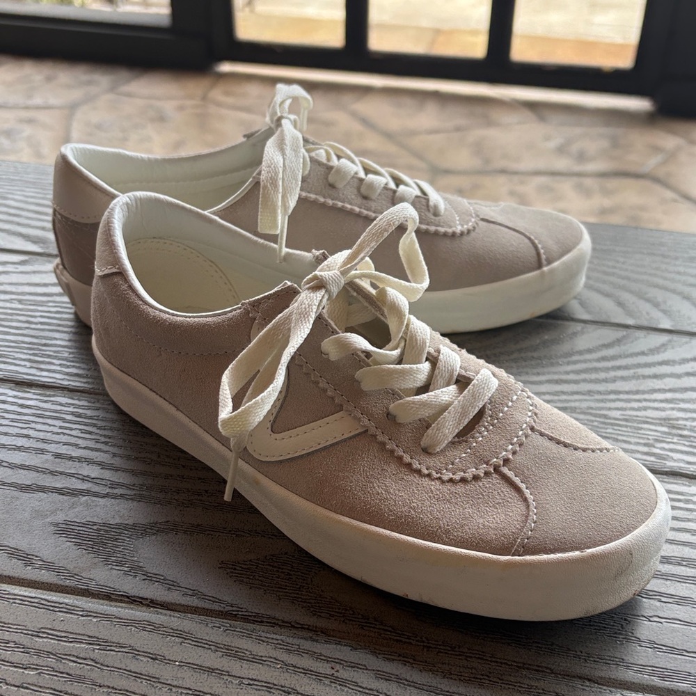 Vans Women's Canvas Lace-Up Sneakers in Light Taupe